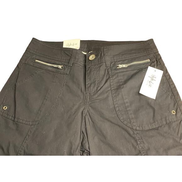 NWT STYLE & CO BLACK CAPRI PANTS WOMEN’S SIZE 2P - Picture 3 of 7